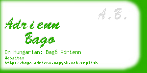 adrienn bago business card